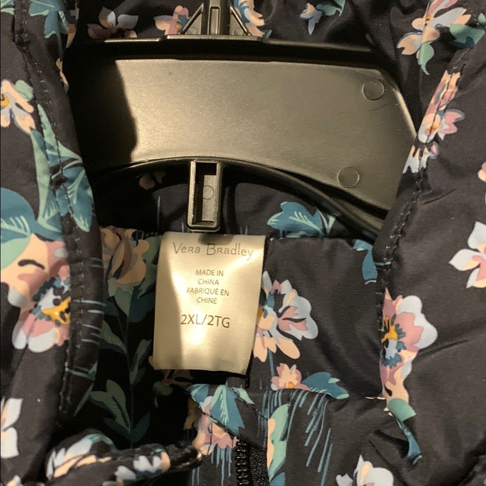Vera Bradley Floral Jacket - Black and Blue